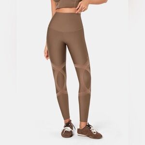 Fanka Body Sculpt Leggings (Reversible Wear) Compression Yoga Workout Gym SM EUC